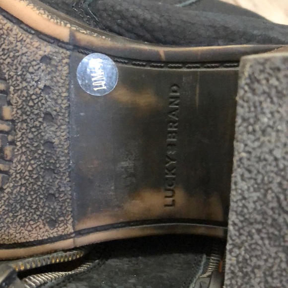 Lucky Brand Roquee Black Double Zip Ankle Boots - Picture 8 of 13